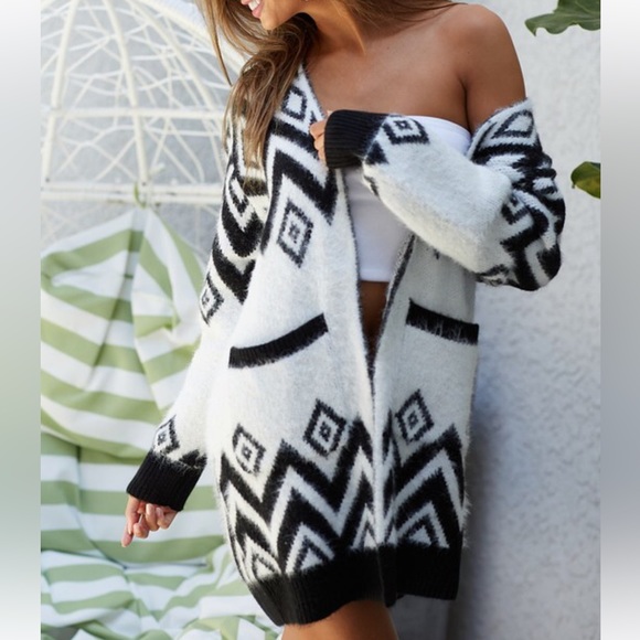 #36 2 LEFT!CLOSEOUT SALE! New Aztec Cardigan Sweater Coat - Picture 3 of 11
